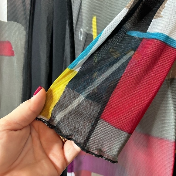 Ali Miles Womens Artsy Tunic Top Size
L Multicolor Scoop Neck Fairy Whimsical - Picture 6 of 12